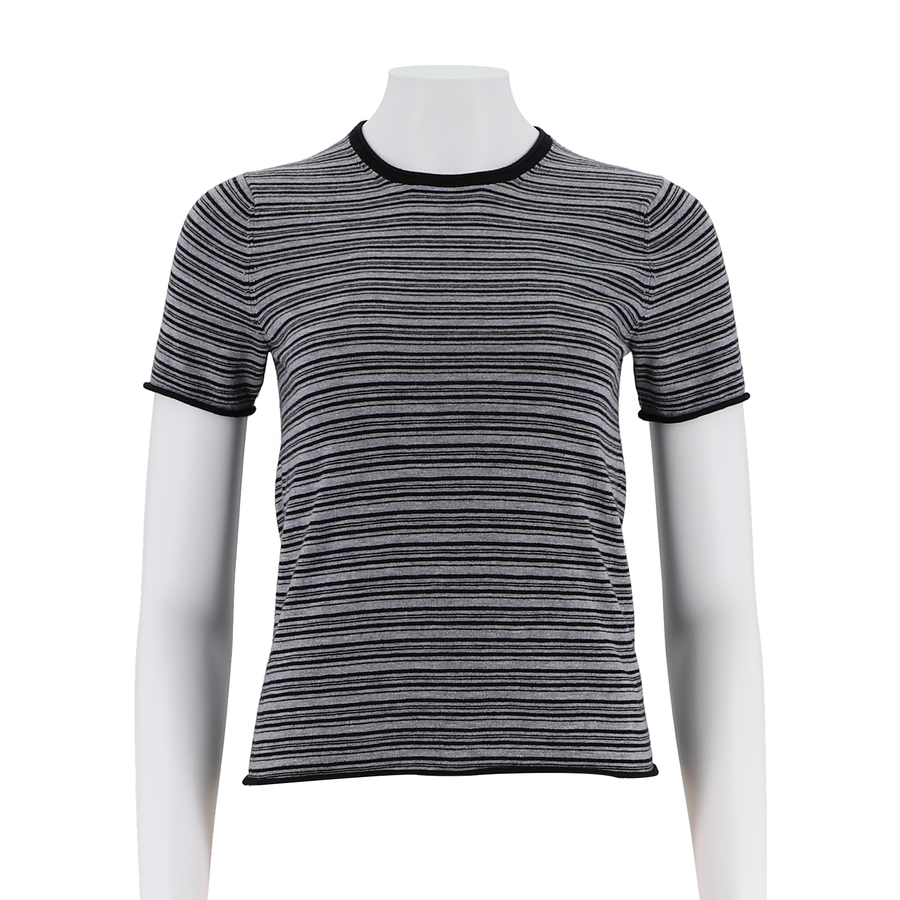 Women'S Round Neck Striped Pullover Sweater