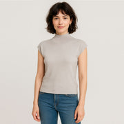 Mock Neck Dolman Sleeve Knit Top