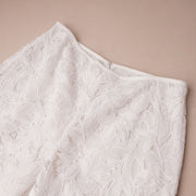 Embroidered Lace Cropped Trousers