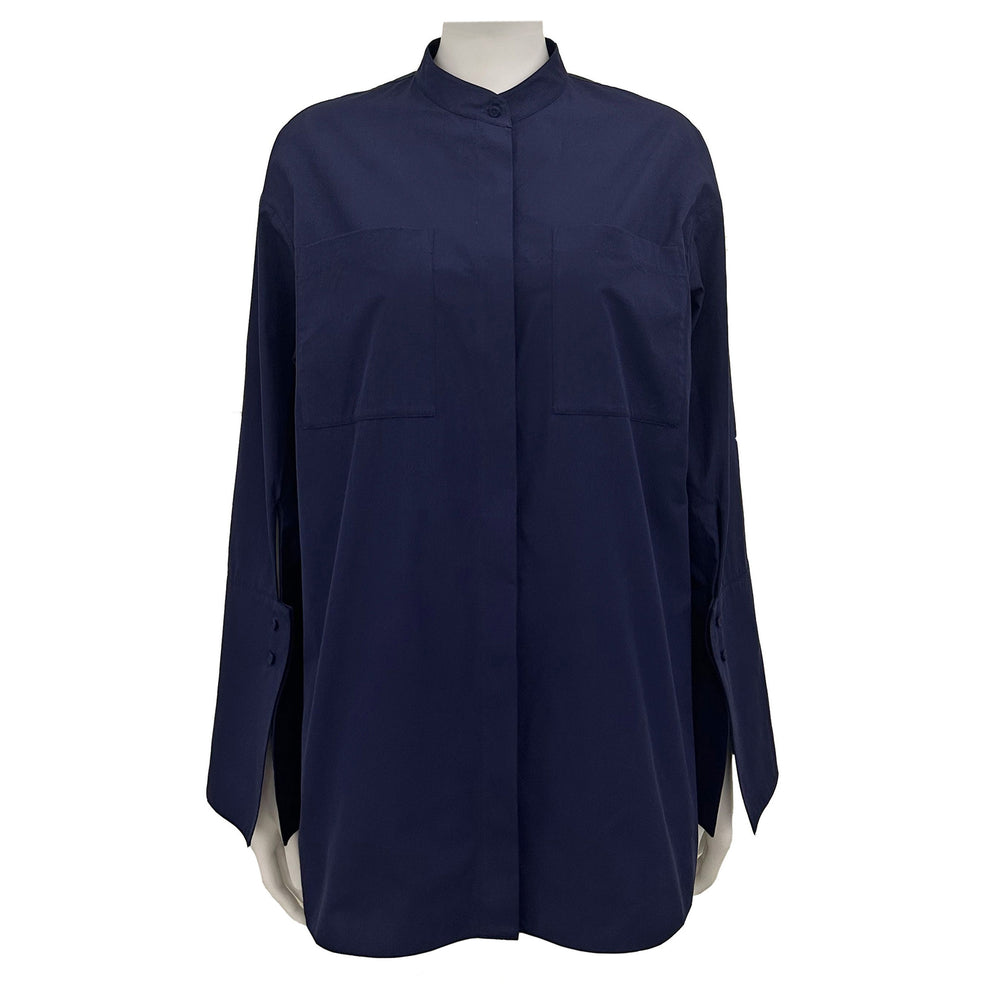 Small Stand Collar Loose Fitting Shirt