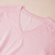 V-Neck Long-Sleeve Pullover