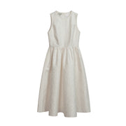 Round Neck Jacquard Sleeveless Dress