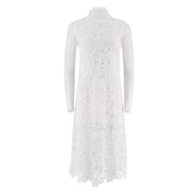 Embroidered Lace Long Tank Dress