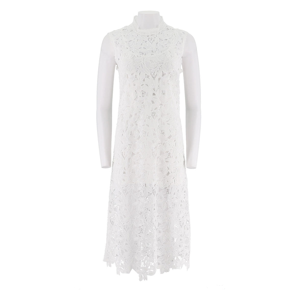 Embroidered Lace Long Tank Dress
