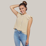 Striped Button Up Woven Shirt