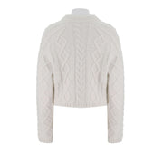 Mixed Color Yarn Knitted Pullover Sweater