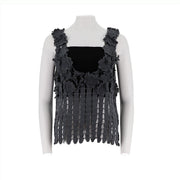 V-Neck Three-Dimensional Floral Vest