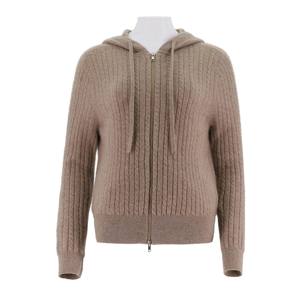 Hooded Knitted Cardigan Jacket
