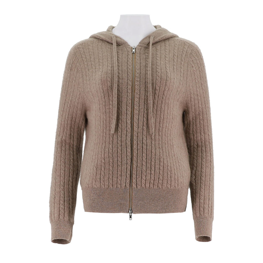 Hooded Knitted Cardigan Jacket