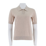 Collar Half Open Chest Short Sleeved Pullover