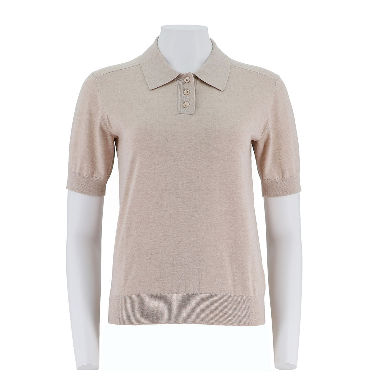 Collar Half Open Chest Short Sleeved Pullover