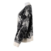 Alpaca Merino Wool Button Up Jacquard Cardigan