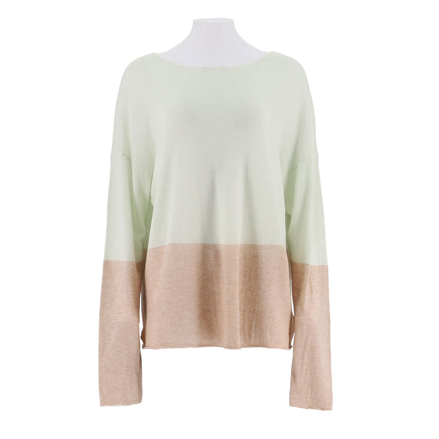 Lightweight Colorblocked Knit Pullover