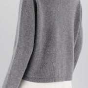Round Neck Single Breasted Knitted Sweater