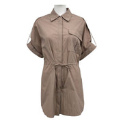 Short Sleeved Lace Up Shirt