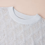 Round-Neck Cut-Out  Pullover