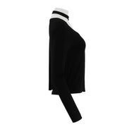 Viscose Span Round Neck Top With Tie