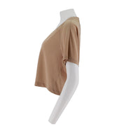 Relaxed Crossover Back Button Up Top