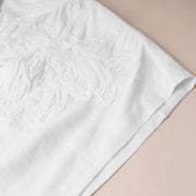 Embroidered Drop Shoulder Zip Up Top