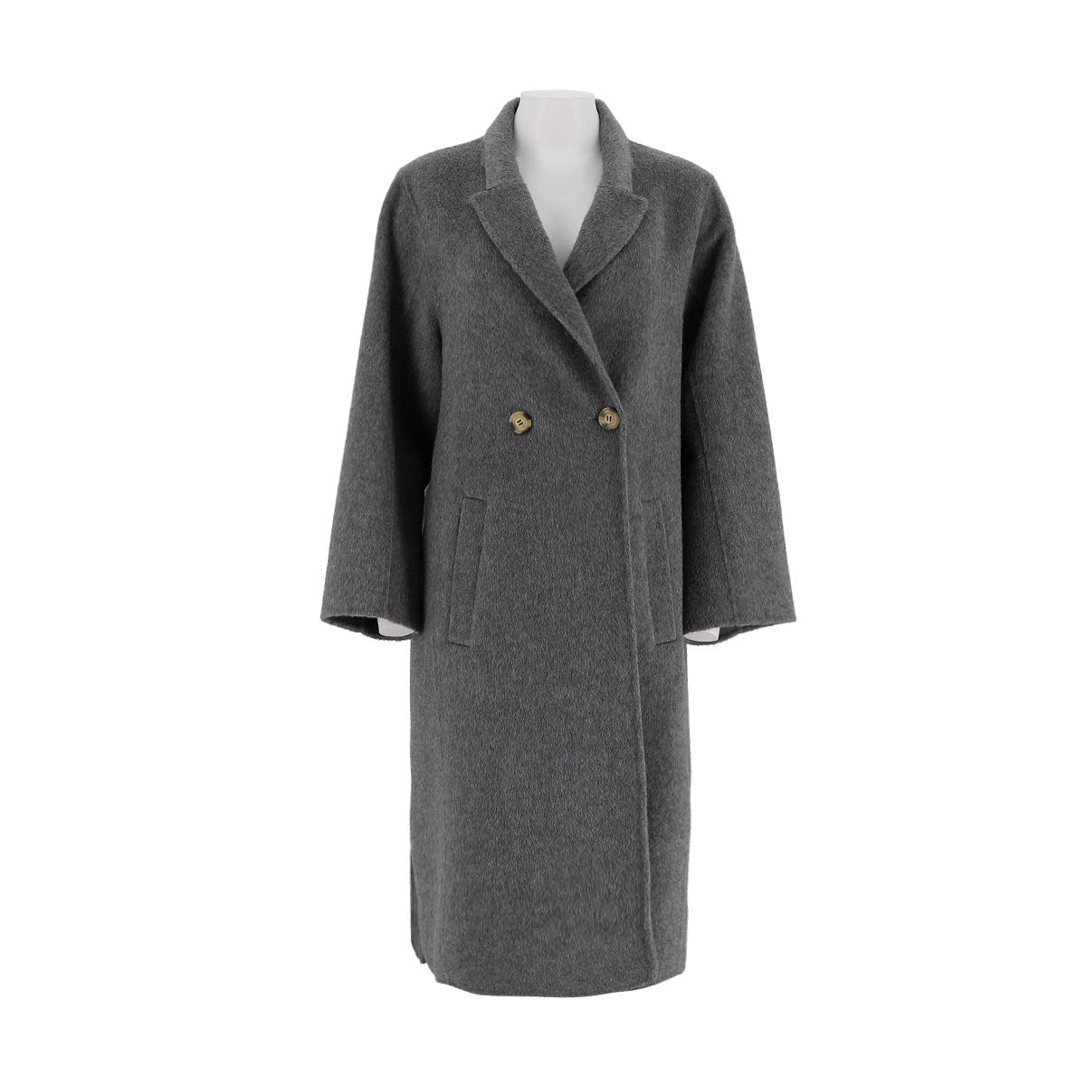 Camel Silk Wool Long Jacket