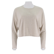 Womens Cozy Long Sleeve Cropped Top