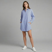 Color Woven Striped Silhouette Shirt