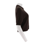Womens Merino Wool Nylon Blend Short Sleeve Sweater