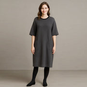 Round Neck Short Sleeved Jumpsuit
