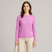 Round Neck Knitted Pullover Sweater