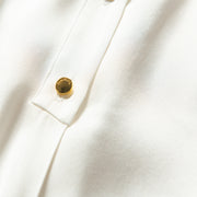V-Neck Tied Mulberry Silk Shirt