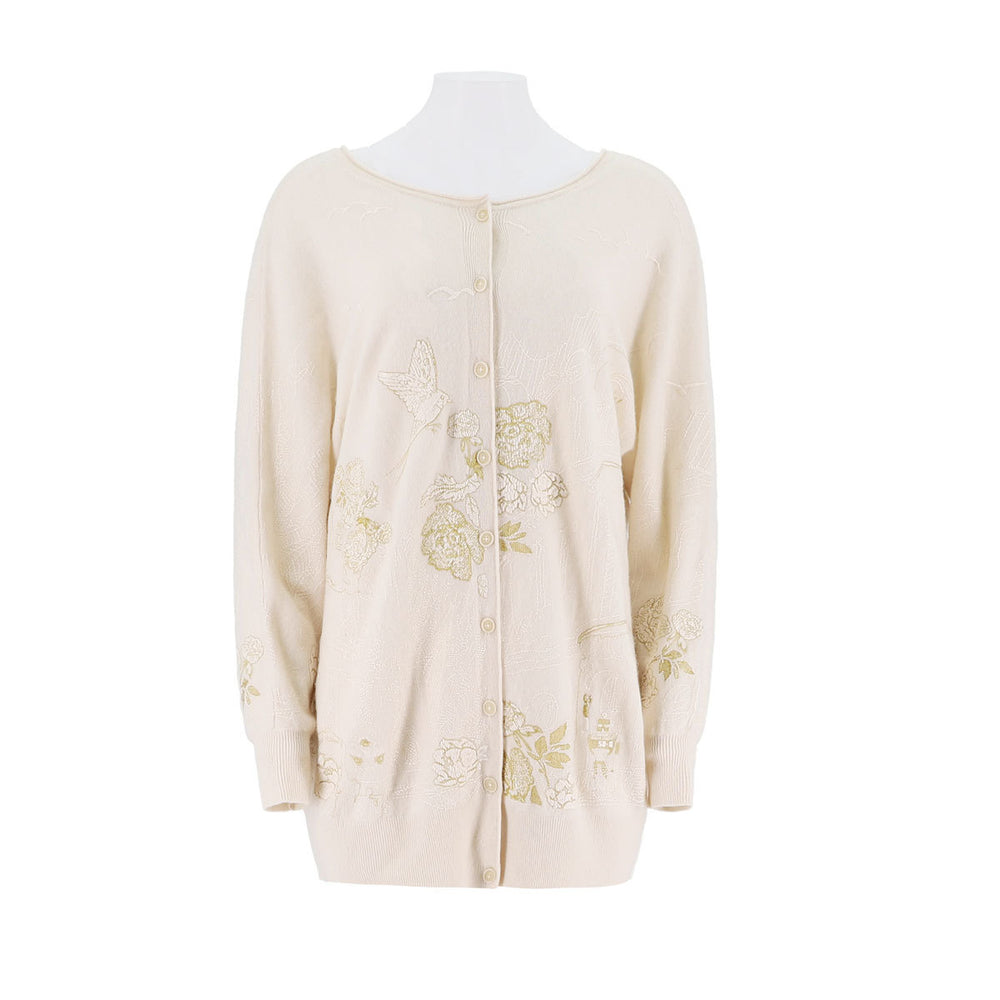 Artistic Embroidered Knitted Cardigan Jacket