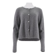 Round Neck Single Breasted Knitted Sweater