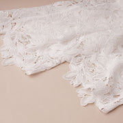 Embroidered Lace Cropped Trousers