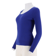 Women'S U-Neck Long Sleeved Top