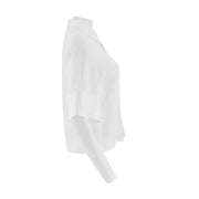 Mid-Sleeve Button Up Woven Shirt