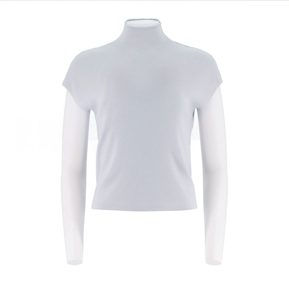 Mock Neck Dolman Sleeve Knit Top