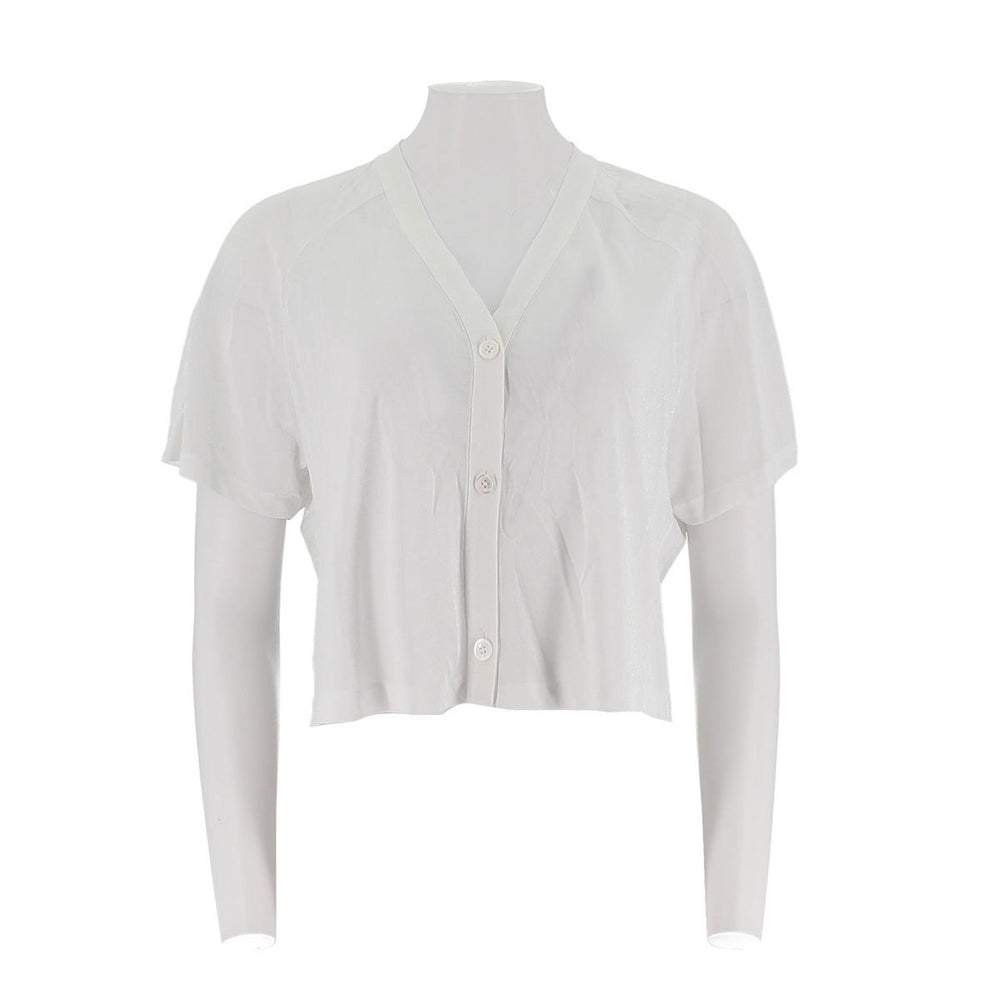 Relaxed Crossover Back Button Up Top