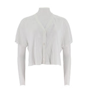 Relaxed Crossover Back Button Up Top