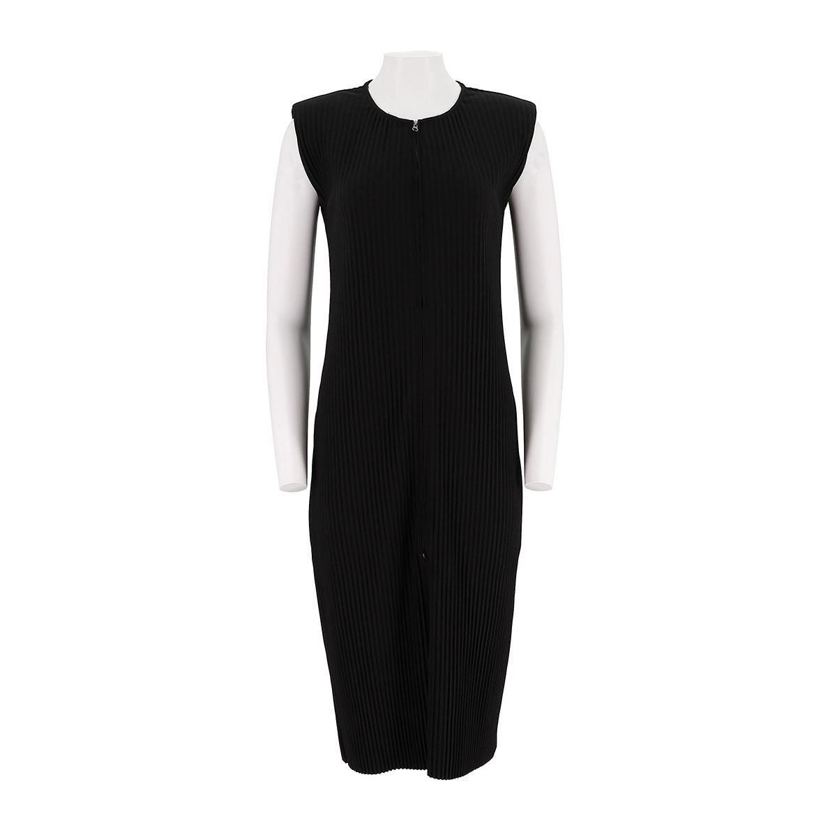 Pleated Sleeveless Dress