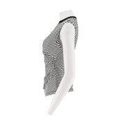 Round Neck Sleeveless Striped Shirt