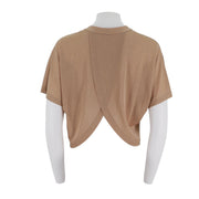 Relaxed Crossover Back Button Up Top