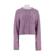 Mixed Color Yarn Knitted Pullover Sweater