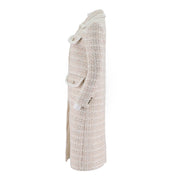 Womens Merino Wool-Blend Long Jacket