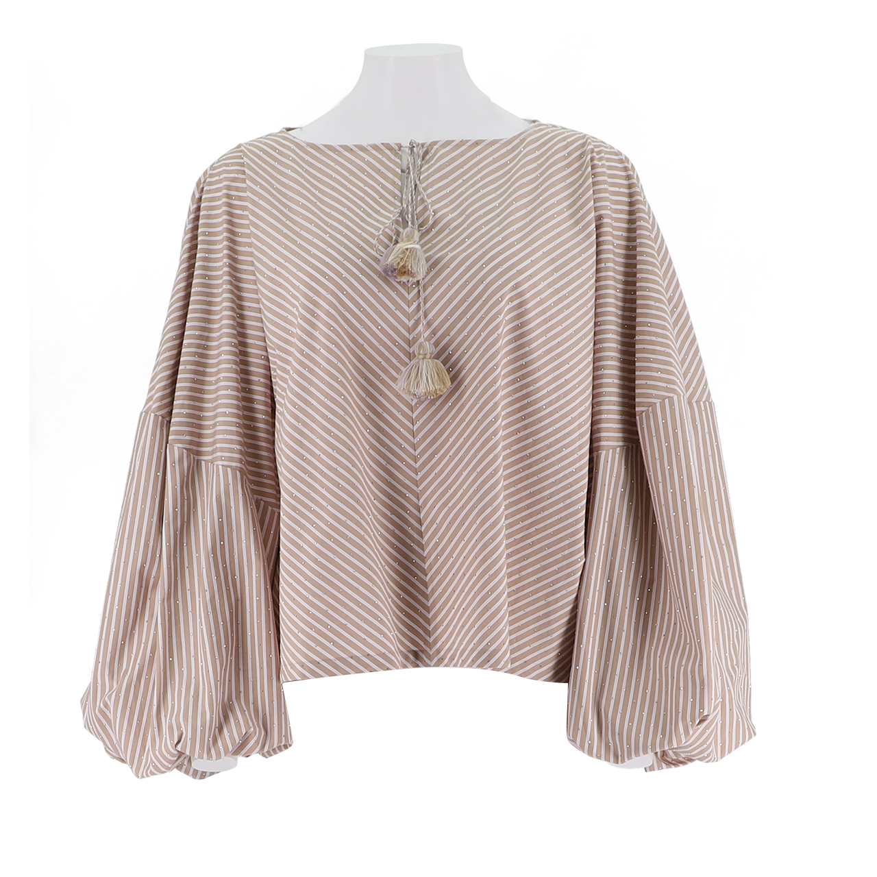 Drop Shoulder Puff Sleeve Shirt