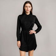 Collar Slim Fit Shirt Skirt