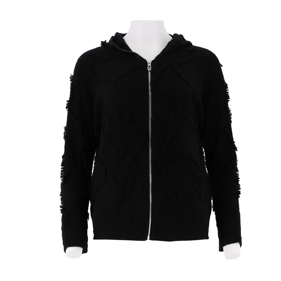 Hooded Design Knitted Woolen Jacket