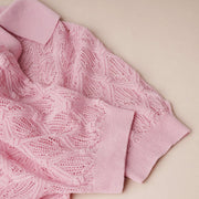 Polo Collar Cut-Out Sweater