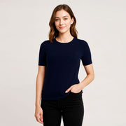 Silk Cotton Short Sleeve Sweater