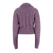 Zipper Mixed Color Woolen Jacket