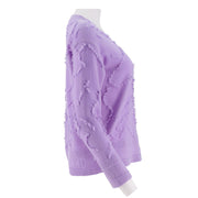 Womens Tassel Jacquard Cashmere Sweater